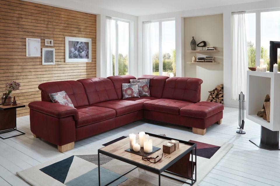 0% FINANZIERUNG NEU - PLANBARE U WOHNLANDSCHAFT Kopfverstellung - Sofa Couch Garnitur Eckcouch Canape Sessel in Pampow