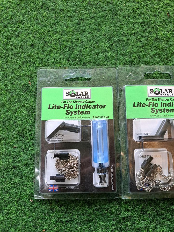 3× Solar Tackle Lite-Flo Indicator System Blue, Red & Clear NEU!! in Bad Bentheim