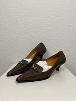Schuhe Hermes leder vintage Nordrhein-Westfalen - Korschenbroich Vorschau
