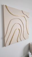 Strukturbild auf Leinwand 50x50 Handmade schlicht boho Gold Bayern - Kolbermoor Vorschau