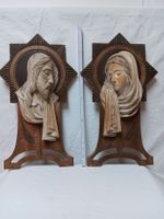 Paar antike, alte Reliefs, Maria und Jesus, Holz,Jugendstil um 19 München - Moosach Vorschau