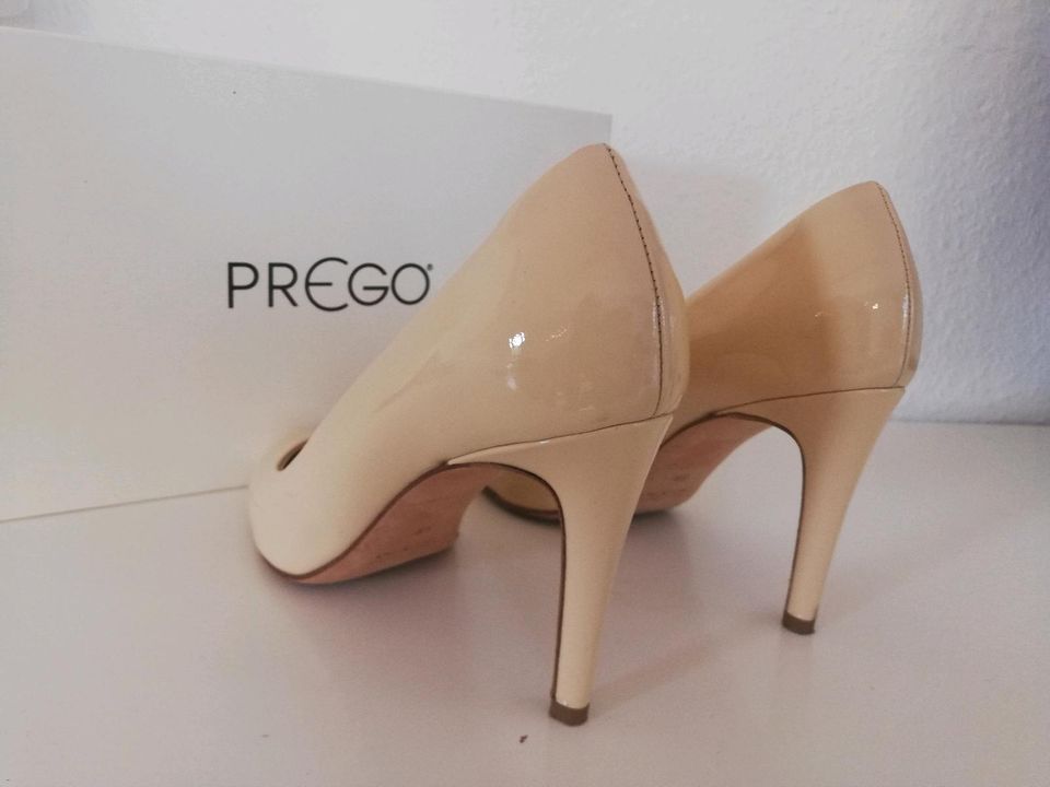 Pumps / High Heels von Prego Gr. 38 in creme 1x getragen in Aachen