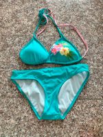 Bikini M/38 Blumen Türkis Neon Floral Badezeug Badesachen Hessen - Liederbach Vorschau