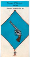 Smith & Wesson Preisliste Juli 1972.Magnum,Military,Police,Master Niedersachsen - Wolfsburg Vorschau