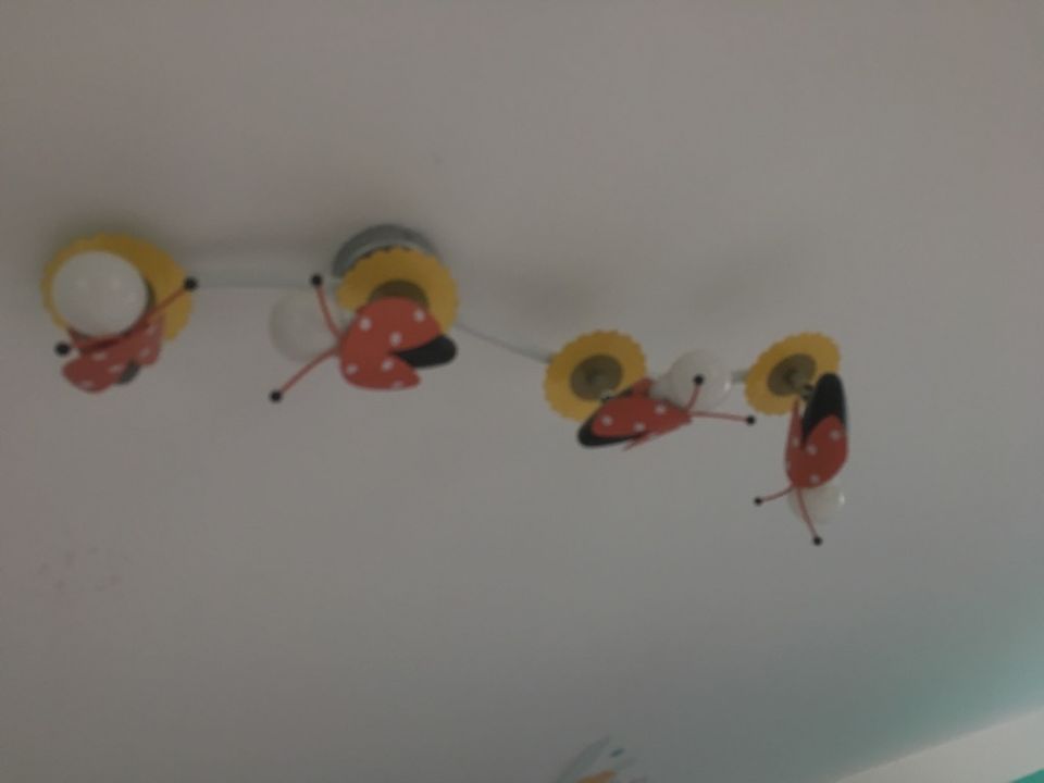 Kinderzimmerlampe mit Marienkäfer inkl. Leuchtmittel in Samtens