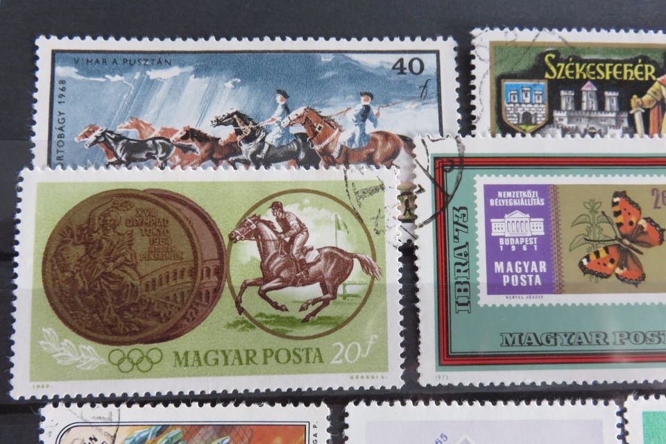 Briefmarken 2 X Karten mit Sondermarken Ungarn in Eging am See