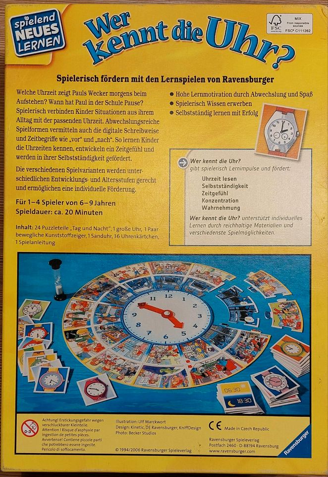 Spiel Wer kennt die Uhr? (ohne Sanduhr und Spielanleitung) in Bayern -  Rattelsdorf | eBay Kleinanzeigen ist jetzt Kleinanzeigen