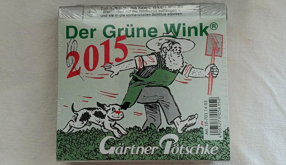 Der grüne Wink 2015 wie 2026 Gärtner Pötschke original verpackt in Görlitz