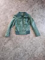 ❤️ Only Lederjacke grün M Bayern - Teublitz Vorschau