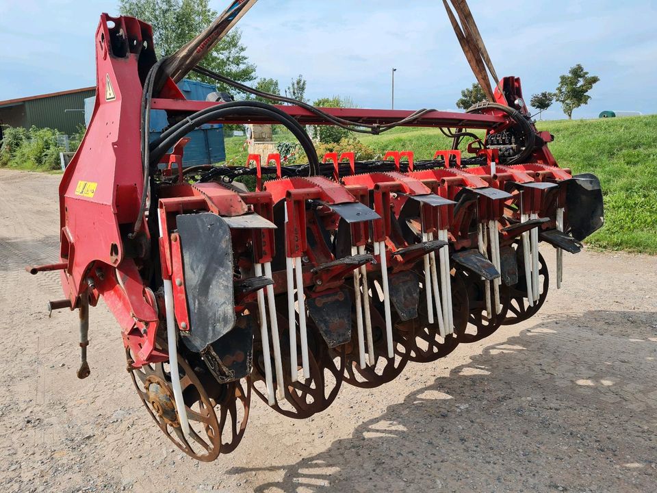 Grimme Rodeaggregat angetriebene Radschare Oppelräder Rübenroder in Harsum