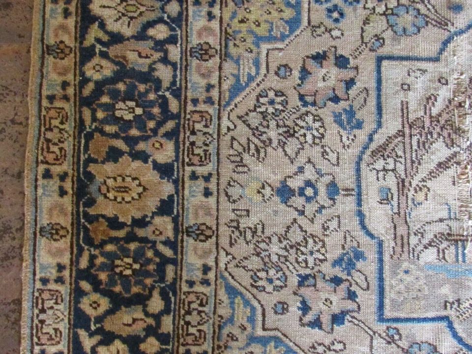Tier Teppich alt bis antik, Naturfarben, 187 x 138 cm in Neustadt an der Weinstraße