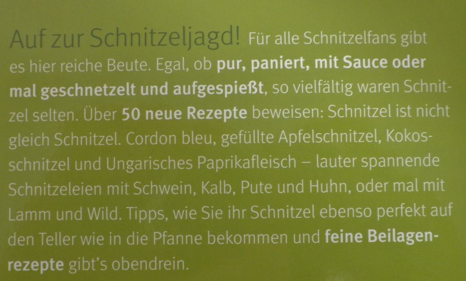 1 Schnitzel - 50 Rezepte GU Küchenratgeber Kochbuch 62 Seiten in Üxheim