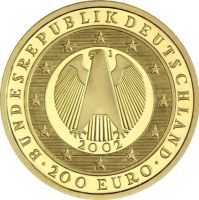 Goldmünze 200 Euro Gold 2002  - Prägezeichen D mit Zertifikat Rheinland-Pfalz - Neustadt an der Weinstraße Vorschau