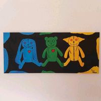 Kunstwerk "Plush toy gang", 70 × 30 Acryl auf Leinwand Nordrhein-Westfalen - Viersen Vorschau