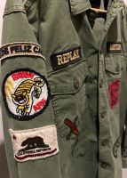 Replay Brand Vintage Jacke khaki Casual Armee Aufnäher Hessen - Schauenburg Vorschau