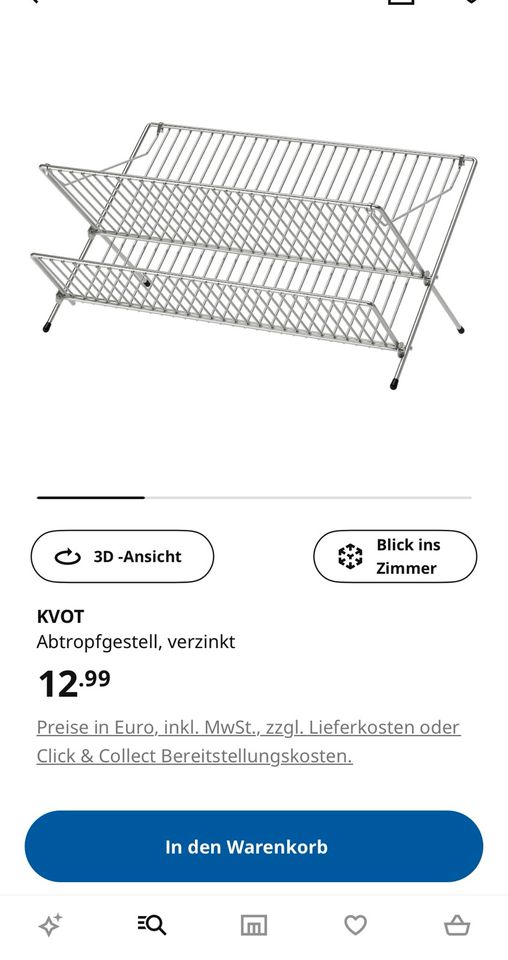 Geschirrablage/Abtropfgestell IKEA KVOT NEU! in Büdelsdorf