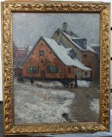 Charles Vetter Ölgemälde Spielende Kinder im Schnee München 1910 Berlin - Treptow Vorschau