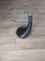 Tisch mit Glasplatte, Tropfenform Fuß in schwarz Hessen - Vellmar Vorschau
