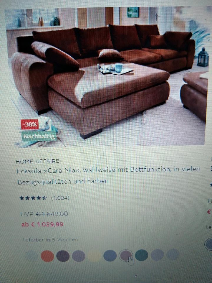 Ecksofa mit Bettfunktion und stauraum BxH 3mx1,60x1m in Frankfurt am Main