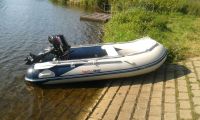 Schlauchboot mit Außenbordmotor, Honwave T30AE u. Suzuki DF5 Nordrhein-Westfalen - Rheine Vorschau