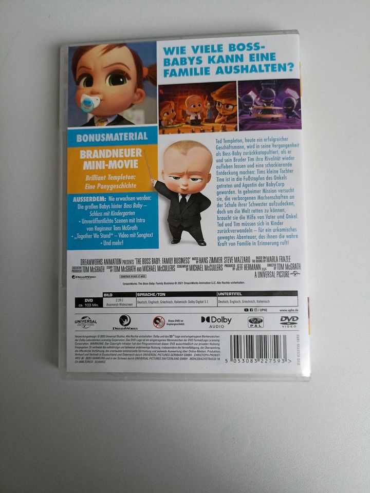 Boss Baby - Schluss mit Kindergarten DVD in Gundremmingen