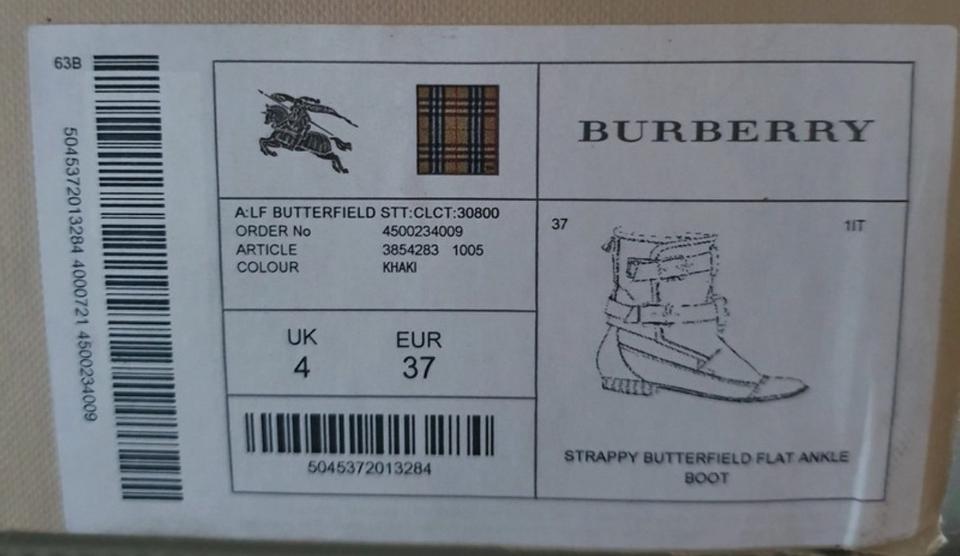 Burberry Strappy Butterfield Ancle Boot Canvas Leder 37/38 in Frankfurt am Main