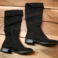 Schöner Stulpen Stiefel schwarz Velour Größe 38 Hessen - Hünstetten Vorschau