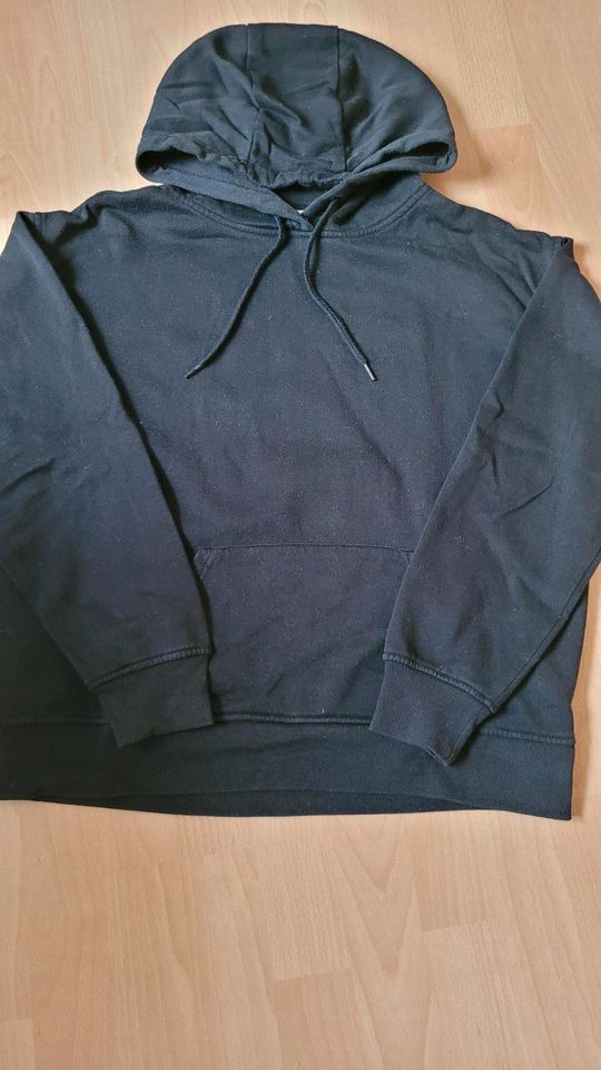 Sweatshirt Damen Hoodie schwarz uni Größe 38 in Mönchengladbach