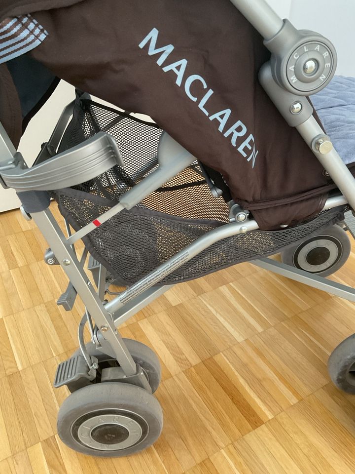 SET: Maclaren Buggy techno XLR mit Sonnenschutz Blau Braun in München