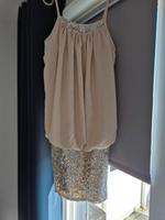 Neues Glitzerkleid beige Nordrhein-Westfalen - Werne Vorschau