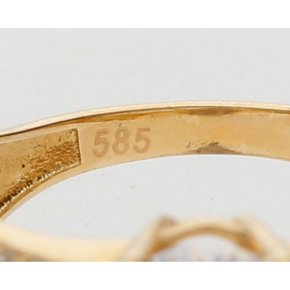 GOLD DAMEN RING 14k 585 Gr. 56,5 3,95g GG WG AU in Berlin