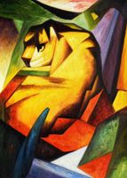 Franz Marc - Der Tiger i98538 80x110cm Ölbild handgemalt Berlin - Treptow Vorschau