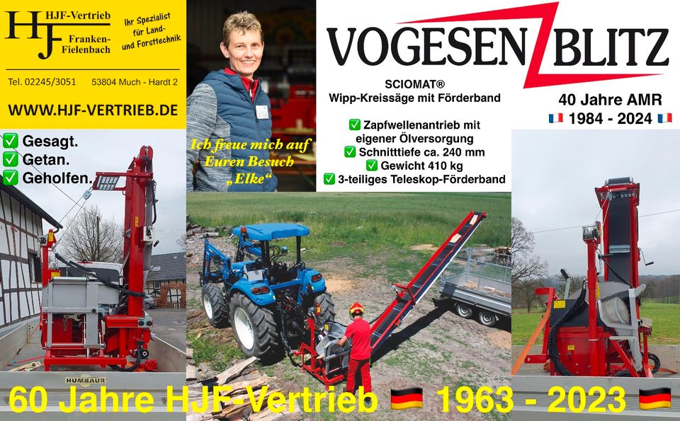 ⚠️ AMR Vogesenblitz® SCIOMAT® Wippsäge mit Förderband in Much