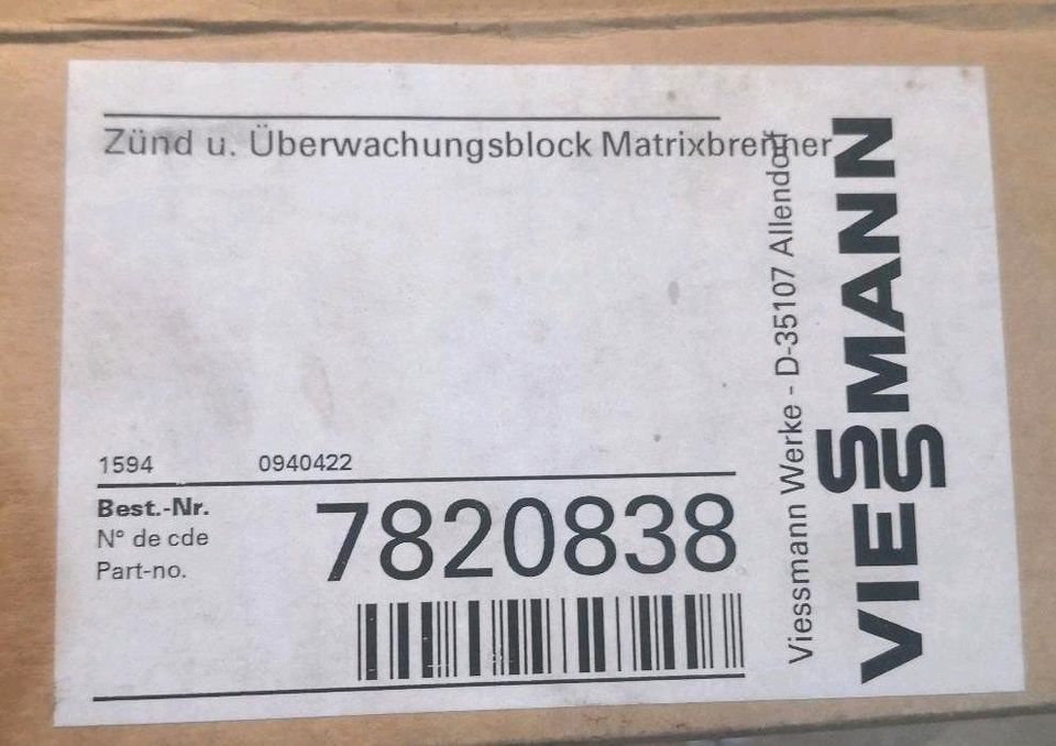 VIESSMANN 7820838 Zünd-/Überwachungsblock Matrixbr. Ersatz für 51 in Elsfleth