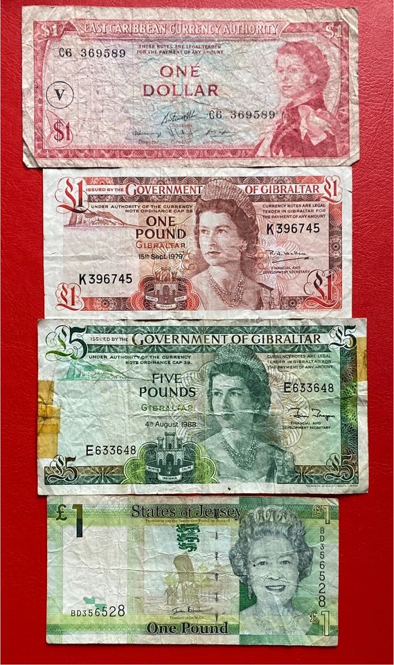 Gibraltar Jersey Pfund 4 Banknoten Elizabeth II in Lübeck