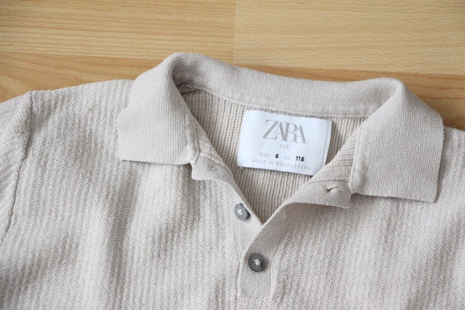 Zara leichter Pullover Strickpullover beige Polo Gr.116 in Senden