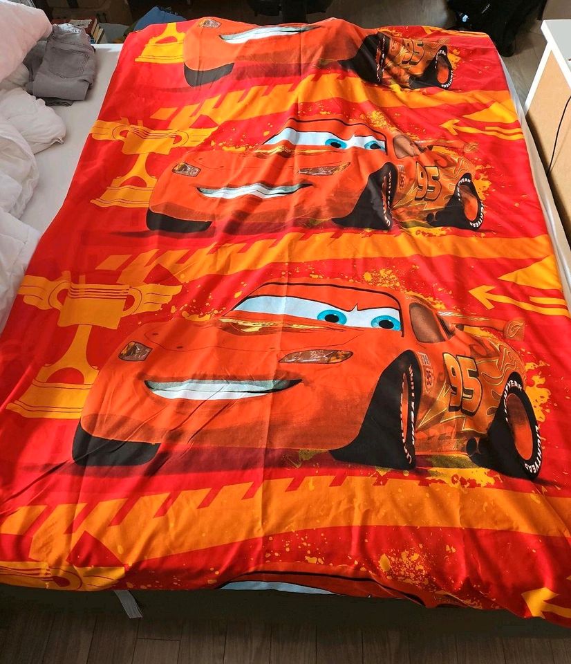 Lightning McQueen Cars Mikrofaser Bettwäsche 135×200 cm und 80x80 in München