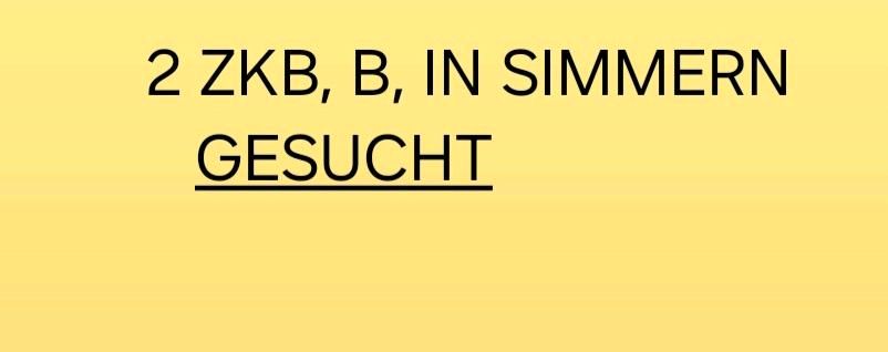 Suche 2 ZKB-B IN SIMMERN,  JETZT ODER SPÄTER in Simmern