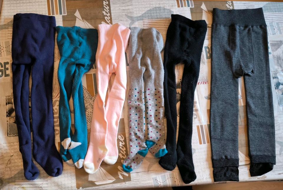 5 Mädchen Strumpfhosen & 1 Thermo Leggings gr 98/104 in Kirn