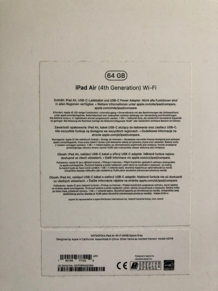 iPad Air 4. Generation 64GB + APPLE Pencil 2 in Ratzeburg