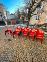 Set aus 8 Selene Stühlen in Rot von Vico Magistretti für Artemide Neuhausen-Nymphenburg - Neuhausen Vorschau
