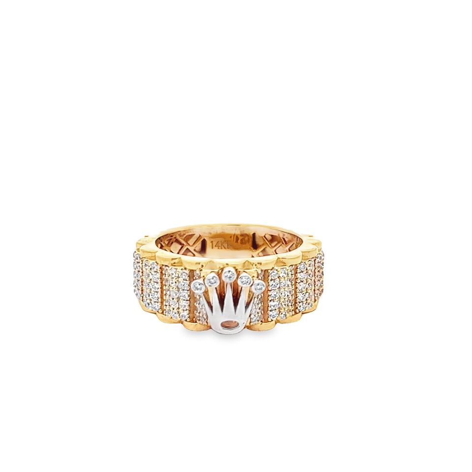 Kronenring / 14 kt / 585 Gold /Herrenring / Damenring Monte Carlo / Königskette / Plattenkette / Magnumkette / Käfigkette / Steigbügelkette / Bohnenkette / Kugelkette / Kordelkette / Kette / Goldkette in Wiesbaden