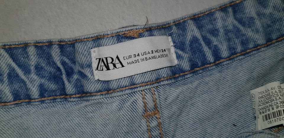 ⭐Zara Shorts Jeans Gr.34 hellblau Top ⭐ in Duisburg