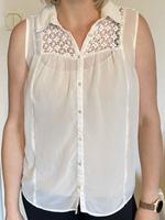 ONLY Shiffonbluse ärmellos creme Gr. S Bayern - Gessertshausen Vorschau