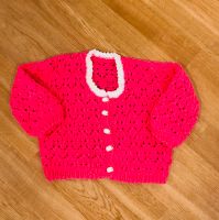 Pinke Handmade DIY Mädchen Baby Strickjacke „Igel“ 80/86 München - Bogenhausen Vorschau