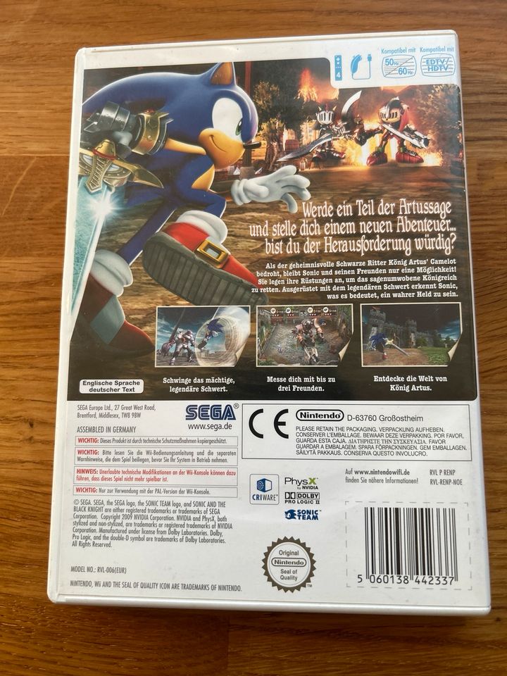 Nintendo Wii Sonic und der schwarze Ritter spiel in Hahnstätten