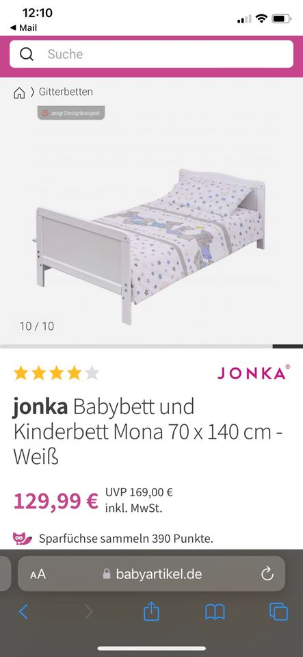 Baby- / Kinderbett Set Mona 70x140 inkl Matratze, Decke, Kissen.. in Herzogenrath