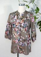 Bluse Vintage Gr. 36 Baumwollbluse Blumen Khaki Schleswig-Holstein - Siek Vorschau