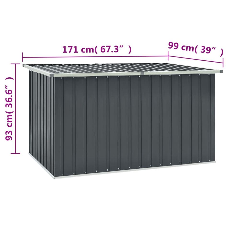 Gartenbox Aufbewahrungsbox  Grau 171 x 99 x 93 cm in Bad Kissingen