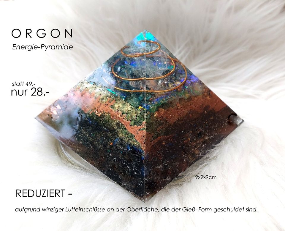 ORGON/ ORGONIT Energie Pyramide REDUZIERT 9x9x9cm in Groß-Gerau